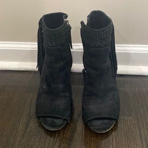 Open toe booties